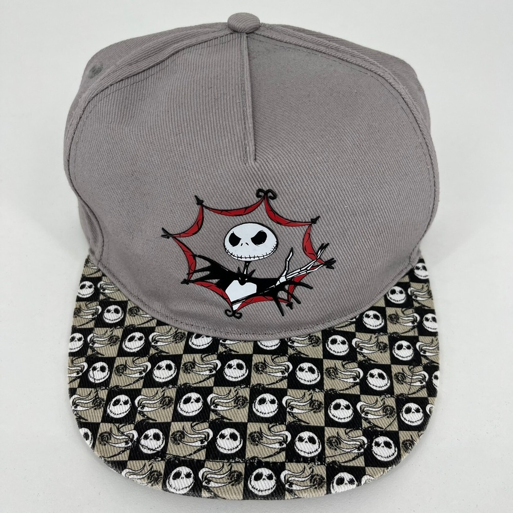 Disney Parks Jack Skellington Nightmare Before Christmas Kids Snapback Hat Grey